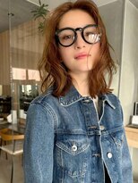 ミンクス渋谷スマートサロン(MINX shibuya smart salon) 【MINX】くびれヘアアプリコットオレンジハイライトカラー渋谷