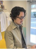 【気流れパーマスタイル】［東中野］［落合］［バーバー］