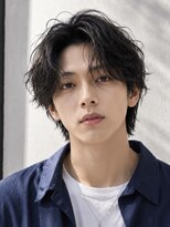オグジュアリー 表参道(aux.)&nbsp;毛流れハンサムショートセンターパートメンズ黒髪爽やか