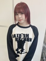 イル(ill)&nbsp;チェリーレッド ボブ ダブルカラー 大須
