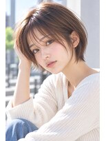 フレイムス ヘアアンドリラックス 大宮東口店(Frames)&nbsp;ショートボブ髪型20代30代40代前髪あり前髪なし面長丸顔大宮