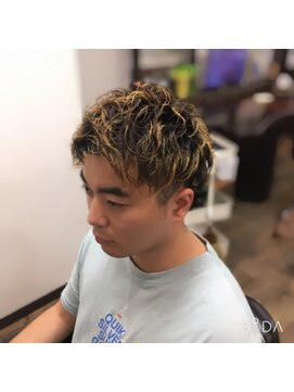 ヘアークラフト ナチュラルパーマ+メッシュカラー
