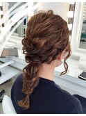 編み下ろしヘア【結婚式】【ヘアセット】【トレンド】【デート】