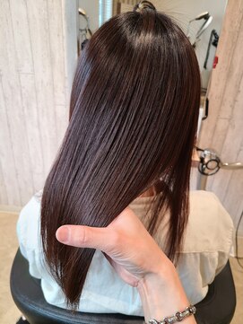 ラクヘアー 上福岡店 ハリウッドTR☆大人可愛いナチュラルツヤ感ブラウンロングヘア