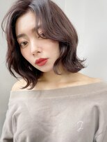 ルーパバイミュージアム(LOOPA by museum)&nbsp;【HINA】顔まわりカット＋ラベンダーグレージュ