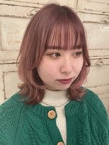 ロリム(RorriM)&nbsp;コーラルピンク × レイヤーカット × ダブルカラー × ブリーチ