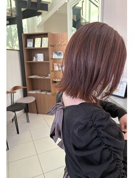 リコ ヘアアンドリラクゼーション(LICO HAIR&RELAXATION) LICO ピンクブラウン　ボブレイヤー