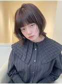 ウルフボブ×ワイドバング