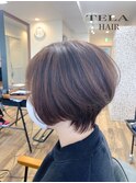 トップにエアリー感くびれショートボブ♪【TELA HAIR草加】