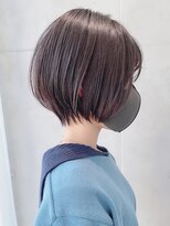 Say.丸みショートレイヤーひし形ショートアッシュブラック表参道