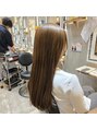 ラフィス ヘアー バース たまプラーザ店(La fith hair Bath) ブリーチ無しロングミルクティーベージュです。