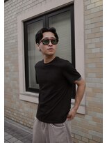 ヘアサロン ガリカ 表参道(hair salon Gallica)&nbsp;センターパート×ニュアンスパーマ/メンズパーマ