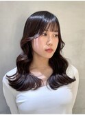 暗めカラー/韓国風巻き/レイヤーカット/髪質改善/縮毛矯正/銀座