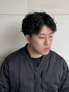 エルパティオ(EL PATIO) 波巻きパーマ/センターパート/メンズ/大人/男子/ビジネス/