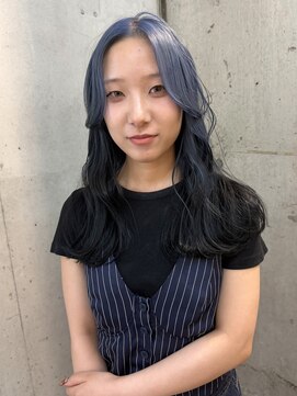 ラニヘアサロン(lani hair salon) ブルー×ブラック/寒色カラー/デザインカラー/グラデーション/