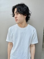 ヘアー アイス カンナ(HAIR ICI Canna)&nbsp;ミディアムパーマ 強めパーマ くせ毛風パーマ メンズパーマ/井上