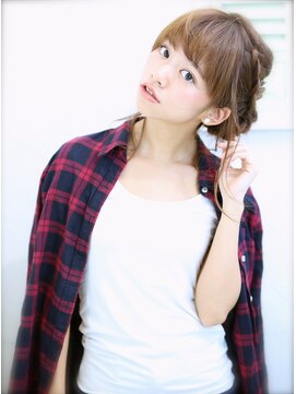 フロール(florun) 【アレンジ】編み込み×おだんご　ラフアレンジ