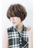 【aRietta】大人かわいいモーブカラーワイドバングボブ
