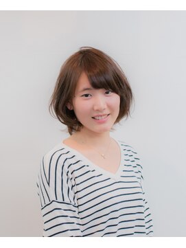 ヘアージャンティ(HAIR GENTIL) ボブ　【 ショートボブ × 耳かけ × 斜めバング 】