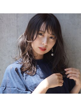 アトリエ フェム(atelier.fem) atelier.fem　ツヤ感アッシュブラウン×ニュアンスミディ