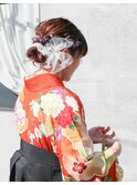 袴を可愛く♪チュールアレンジ♪
