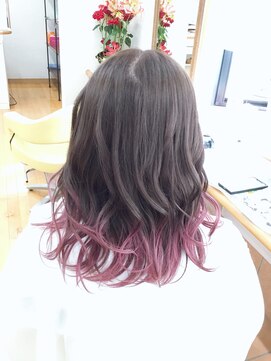 美容室 ナガタ(NAGATA) 裾カラー(ベイビーピンク)