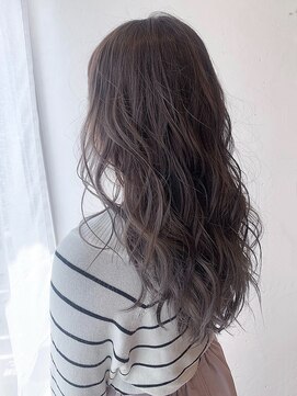 セシルヘアー 小倉店(Cecil hair) カーキベージュロングウェーブ