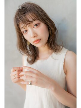 ケアリー 武蔵小杉(Carelly) 大人かわいい前髪セシルカットココアブラウンフリンジウェーブ