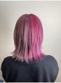 “two-tone”ピンクグレージュ×ビビットピンク！