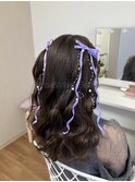 編みこみハーフツイン