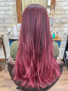 アリ 葛西店(ALi) レッドブラウン 葛西髪質改善｜葛西縮毛矯正｜葛西白髪ぼかし