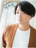 七三サイドパートで旬顔!前髪パーマオシャレマッシュi与野