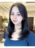 レイヤーカット/韓国ヘア/似合わせ/前髪/韓国/谷町四丁目