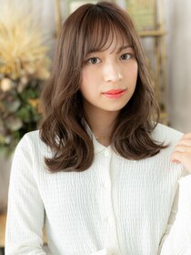 カバーヘア ブリス 志木南口駅前店(COVER HAIR bliss) 抜け感斜めバング韓国風巻きニュアンスパーマa志木30代40代