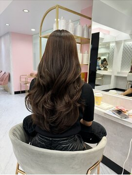 ジーナ 名駅(XENA.) 似合わせ/ロングレイヤー/グレージュ/韓国巻き