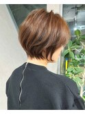 《30代40代》アッシュベージュひし形ショートボブ【浦野】