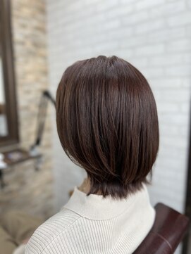 アトリエナガノ(atelier nagano) ショートボブ/ニュアンスカラー/センターパート/ブルージュ