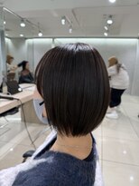 アッシュ 高幡不動店(Ash) ぷつっとミニボブ伸ばし途中メンテナンス髪質改善カラー