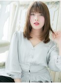mod's天神/艶感ストレート前下がりバタフライレイヤーカットa