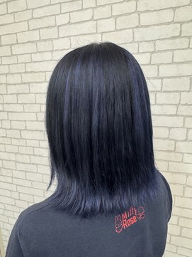 ヘアーメイク フィール ルア(FEEL Lua) 切りっぱなし×アンブレラカラー×ブルーラベンダー