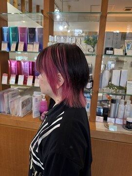 ルーフ 用賀(ROOF) インナーカラーピンク/チェリーピンク