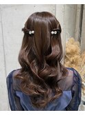 ゆるふわハーフアップ