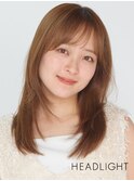 くびれ小顔似合わせハッシュカットミディアムレイヤー韓国顔周り