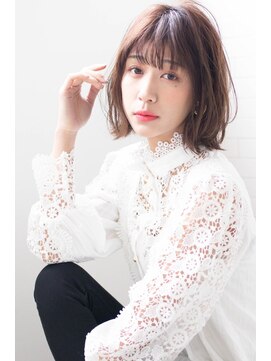 クラン(clan) ひし形透明感ミディ＃ネオウルフフレンチボブフリンジウエーブ