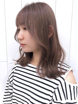 アイティー バイ アルバム 中野店(IT by ALBUM) ベールピンクベージュ_オリーブカラーハイライトカラー_ba307472