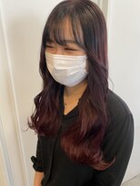 シェノン 西梅田(CHAINON) ピンクグラデーションカラー/くびれヘア/大人かわいい