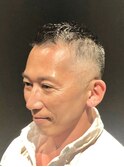 50代 ベリーショート ハイフェードカット 骨格補正カット