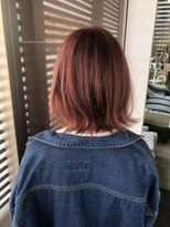 アトリエ エス atelier es HAIRDESIGN&nbsp;オレンジロブ/ナチュラルボブ/切りっぱなしボブ/伸ばしかけ/小顔
