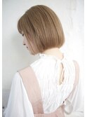 小顔ショートボブ×マロンベージュ 大人可愛い 20代30代40代73