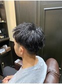 ツーブロックショート